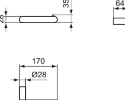 Papierrollenhalter Ideal Standard Conca magnetic grey T4497A5