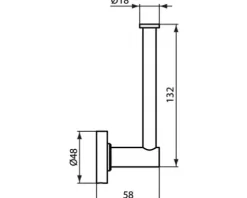Papierrollenhalter Ideal STANDARD IOM schwarz A9132XG