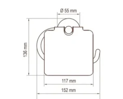Papierrollenhalter mit Deckel Lenz SIVO graphit matt 4213752