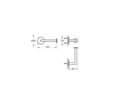 Papierrollenhalter VitrA Origin chrom glänzend A44887