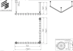 pba 01 Duschstange AS 1200X1200X440mm aus Nylon