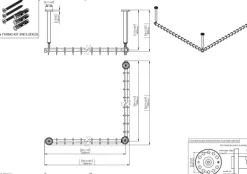 pba 01 Duschstange AS 1500X1500X440mm aus Nylon
