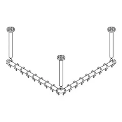 pba 01 Duschstange AS 1500X1500X440mm aus Nylon