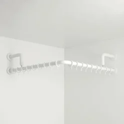pba 01 Duschstange, L-Form mit Wand- Stützen aus Nylon, 800x800mm