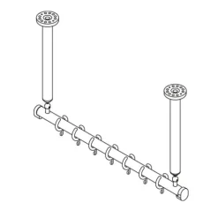pba 01 Duschvorhangstange AS 800mm aus Nylon