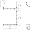 pba 01 Duschvorhangstange AS 900X900X440 aus Nylon