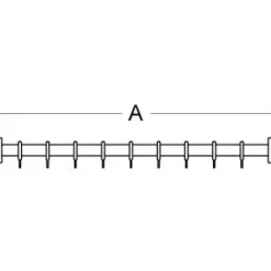 pba 01 Duschvorhangstange 1700mm aus Nylon