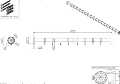 pba 01 Duschvorhangstange 1700mm aus Nylon