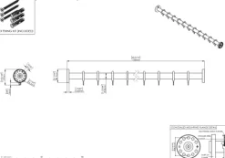 pba 01 Duschvorhangstange 1100mm aus Nylon