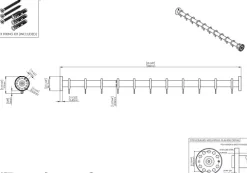 pba 01 Duschvorhangstange 1000mm aus Nylon