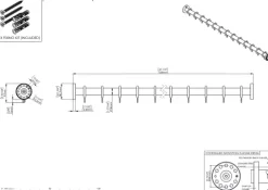 pba 01 Duschvorhangstange 1200mm aus Nylon