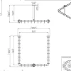 pba 01 Duschvorhangstange, U 800x800 X440mm U- Form mit DA aus Nylon