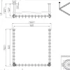 pba 01 Duschvorhangstange, U 1000x1000mm U- Form mit 2 DA 440mm aus Nylon