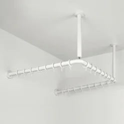 pba 01 Duschvorhangstange, U 1000x1000mm U- Form mit 2 DA 440mm aus Nylon