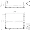 pba 01 Duschvorhangstange, U 1200x1200mm U- Form mit 2 DA 440mm aus Nylon