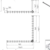 pba 01 Duschvorhangstange, 1000x1000 X440mm L- Form mit DA aus Nylon