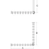 pba 01 Duschvorhangstange, 900x900x440mm L- Form mit DA aus Nylon