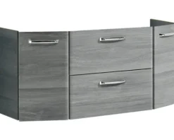 pelipal Waschtischunterschrank Alika BxHxT 111 x 51,5 x 48 cm graphit Struktur quer zerlegt ohne Waschtisch