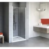 Pendeltür in Nische Schulte Alexa Style 2.0 Breite 80 cm Klarglas Profilfarbe aluminium