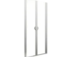 Pendeltür in Nische Schulte Lugano 80 cm Klarglas Profilfarbe aluminium