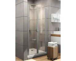 Pendeltür in Nische SCHULTE Sunny ExpressPlus 80 cm Klarglas Profilfarbe aluminium