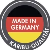 Plug & Play Sauna Karibu Maria inkl. 3,6 kW Bio Ofen u.ext.Steuerung ohne Dachkranz mit bronzierter Ganzglastüre