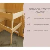 Plug & Play Sauna Karibu Rapido 2 Express inkl. 3,6 kW Ofen inkl. integrierter Steuerung ohne Dachkranz mit bronzierte Ganzglastür