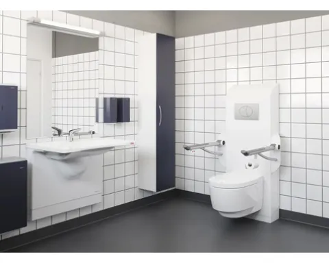 Pressalit Montageelement SELECT TL4 für WC Bauhöhe 1,344 m höhenverstellbar mit Wandablauf R9124000