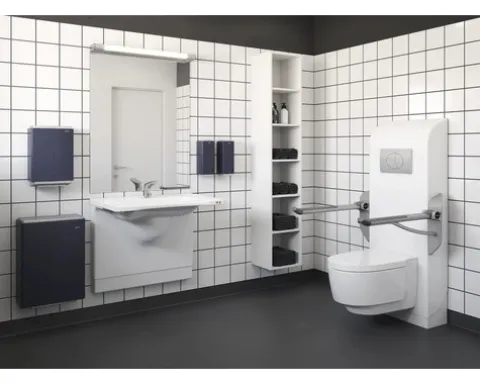 Pressalit Montageelement SELECT TL4 für WC Bauhöhe 1,344 m höhenverstellbar mit Bodenablauf R9114000