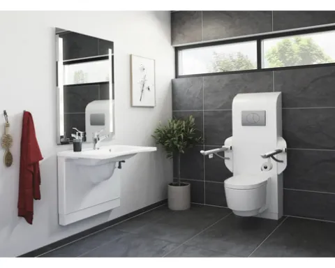 Pressalit Montageelement SELECT TL4 für WC Bauhöhe 1,344 m höhenverstellbar mit Bodenablauf R9114000