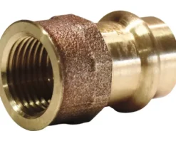 Pressfitting Übergangsmuffe Rotguss Presskontur V + M 15 mm x 1/2" IG DVGW für Kupferrohr