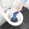 Pressluft-Rohrreinigungspistole, 3 Aufsätze für Abflüsse und 1 Aufsatz für WC