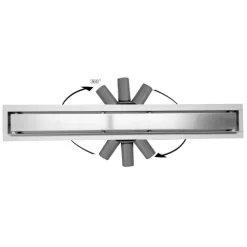 Profi Duschrinne FLEX Befliesbar 2 in 1 60–120 cm Edelstahl SU 316