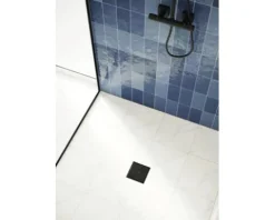 Punktablauf hansgrohe RainDrain Point 100/100 schwarz matt rückseitig befliesbar 56247670