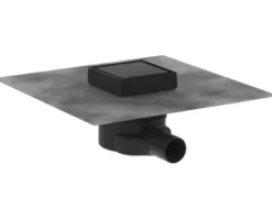 Punktablauf hansgrohe RainDrain Point 100/100 schwarz matt rückseitig befliesbar 56247670