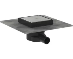 Punktablauf hansgrohe RainDrain Point 150/150 edelsathl gebürstet rückseitig befliesbar 56249800