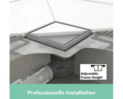 Punktablauf hansgrohe RainDrain Brilliance 150/150 schwarz matt rückseitig befliesbar 56251670
