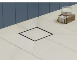 Punktablauf hansgrohe RainDrain Brilliance 150/150 edelstahl gebürstet rückseitig befliesbar 56251800