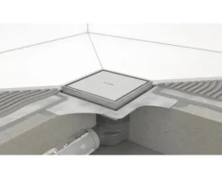 Punktablauf hansgrohe RainDrain Brilliance 150/150 edelstahl gebürstet rückseitig befliesbar 56251800