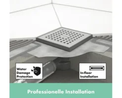 Punktablauf hansgrohe RainDrain Point 100/100 edelsathl gebürstet 56246800