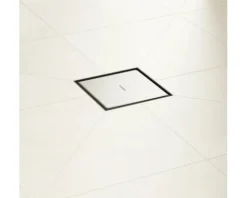 Punktablauf hansgrohe RainDrain Point 100/100 edelsathl gebürstet rückseitig befliesbar 56247800
