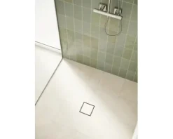 Punktablauf hansgrohe RainDrain Point 100/100 edelsathl gebürstet rückseitig befliesbar 56247800