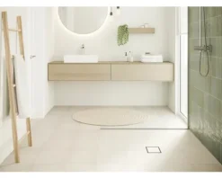 Punktablauf hansgrohe RainDrain Point 100/100 edelsathl gebürstet rückseitig befliesbar 56247800