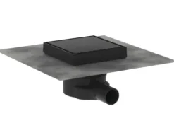 Punktablauf hansgrohe RainDrain Point 150/150 schwarz matt rückseitig befliesbar 56249670