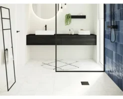 Punktablauf hansgrohe RainDrain Point 150/150 schwarz matt rückseitig befliesbar 56249670