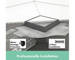 Punktablauf hansgrohe RainDrain Point 150/150 schwarz matt rückseitig befliesbar 56249670