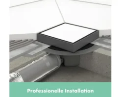 Punktablauf hansgrohe RainDrain Spot 150/150 edelstahl gebürstet rückseitig befliesbar 56112800