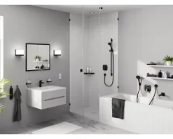 Punktablauf hansgrohe RainDrain Spot 150/150 edelstahl gebürstet rückseitig befliesbar 56112800
