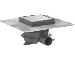 Punktablauf hansgrohe RainDrain Spot Plus 150/150 edelstahl gebürstet einseitig befliesbar 56226800