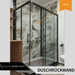 PVC Wandpaneel Duschrückwand Viola in Marmor-Optik Hochglanz - 122x244cm